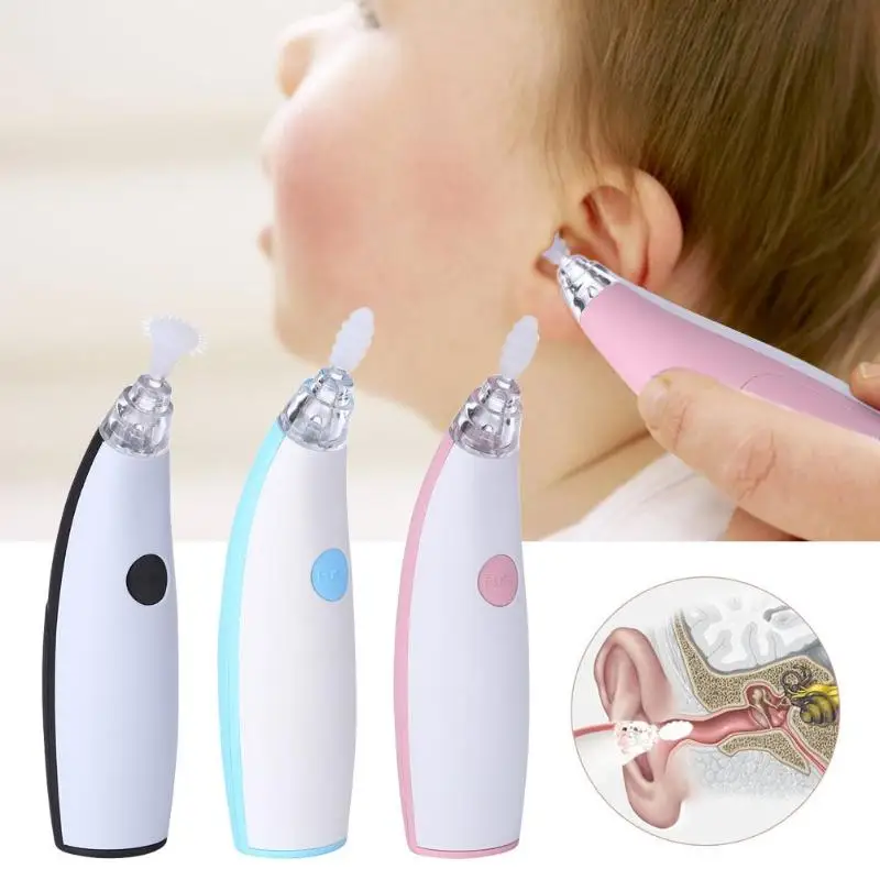 

Electric Earwax Removal Kit Silicone Head Cleaning Ears Tool for Kids Adult with LED Light Ear Clean Electric Earwax Removal Kit