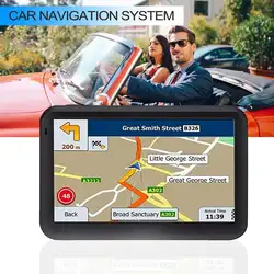 Новый 5-дюймовый Сенсорный экран автомобиля gps Системы RAM256M + ROM8GB FM AV-IN SAT NAV Бесплатные Карта путешествия gps трекер gps навигации