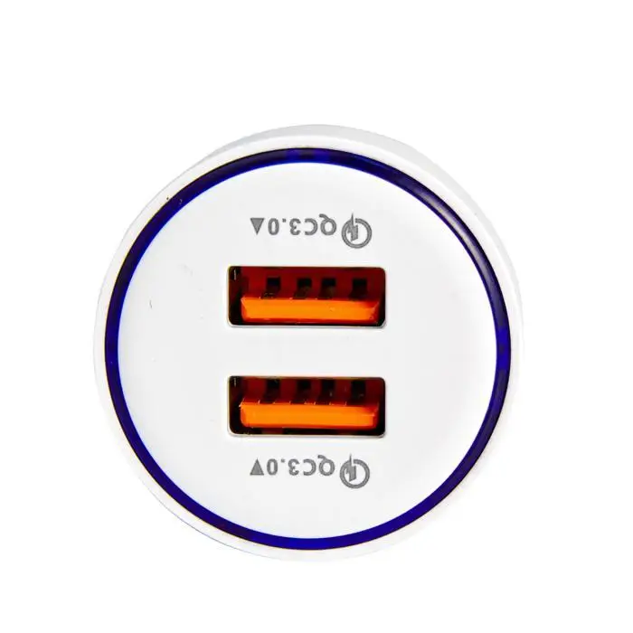 Быстрая зарядка 3,0 USB Автомобильное зарядное устройство адаптер для мобильного 3C, CE стильный дизайн с отличительным видом. 2 телефона зарядное устройство