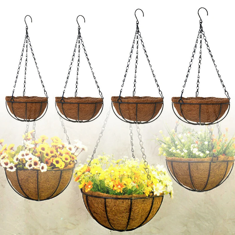 

New Hanging Coconut Vegetable Flower Pot Creative Garden Decoration Iron Art High Quality