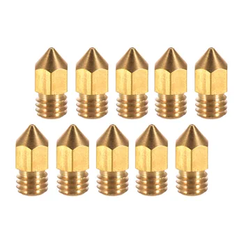 

Creality 3D Printer Extruder Brass Nozzle Print Head 0.4mm Output for CR-10 Series Ender-3 1.75mm PLA ABS Filament, 10pcs