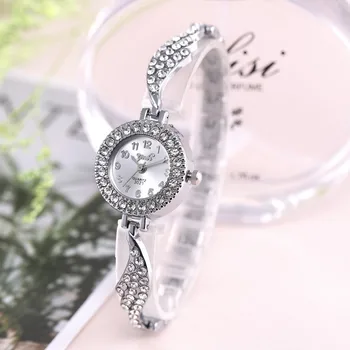 Hot Brand Luxury Bracelet Women Watches Fashion Quartz Crystal Rhinestone Watch Ladies Casual Dress Wrist Watches Reloj Mujer orkina new women rhinestone watches lady dress women watch diamond luxury brand bracelet wristwatch ladies crystal quartz clocks