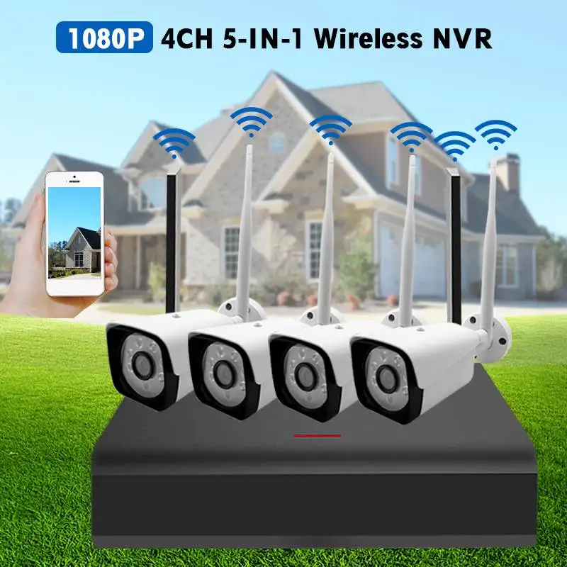 

4Pcs 3.6mm Ip Camera Video Camera Hd Monitor Kit 4ch HD 1080p Surveillance Camera Security Cameras & Surveillance Video Security
