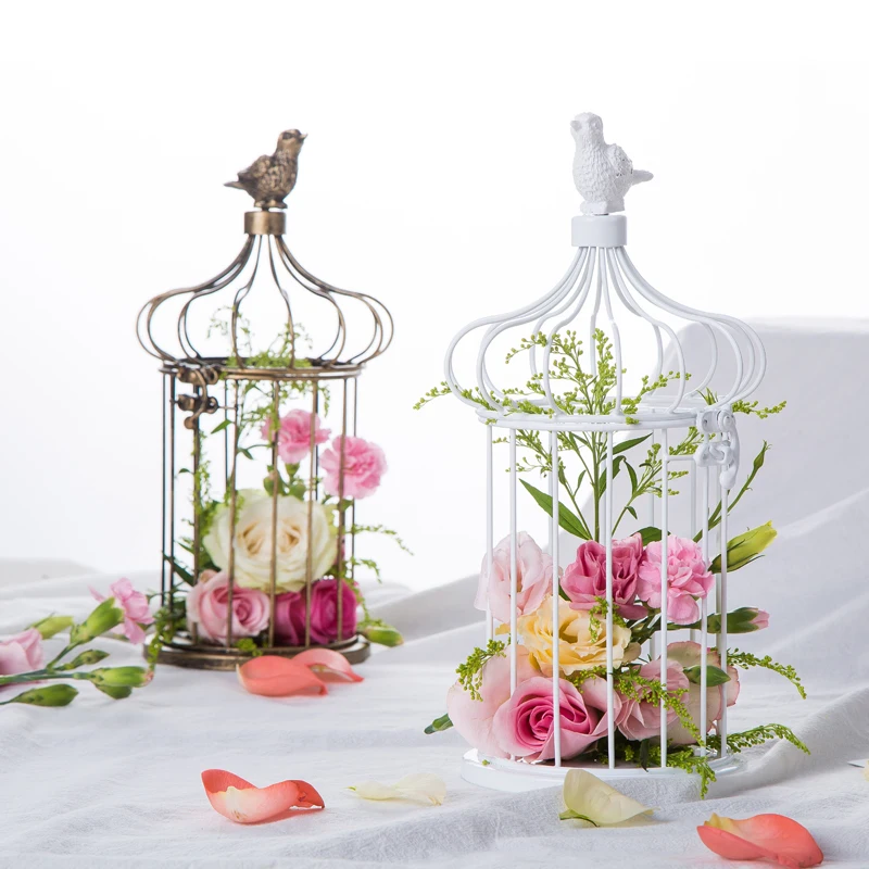 

Bird cage beautiful cake stand set white &gold