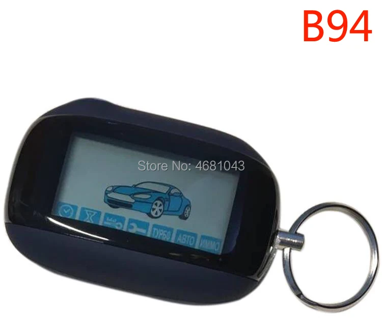 

New arrival B94 LCD Remote Control Key Fob Chain for Russian Two Way Car Burglar Alarm System Twage Starline B94