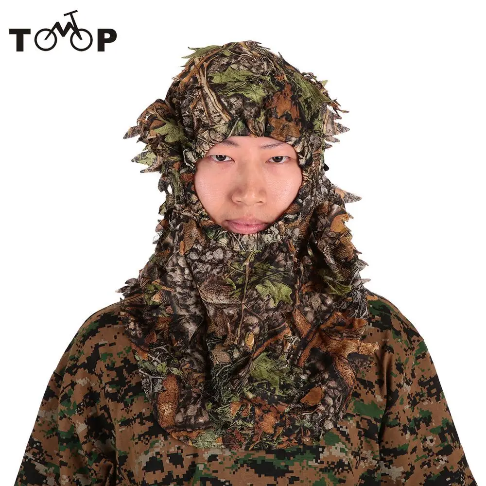 

Hunting Ghillie Suit 3D Camo Leaf Camouflage Jungle Woodland Birdwatching Poncho Manteau Hunting Clothing Hood Jacket