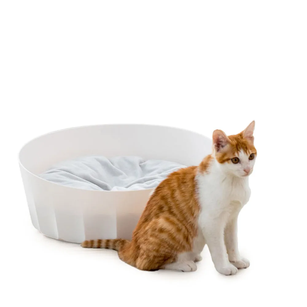 

New Pet Nest Bed Round Soft Dogs Baskets Cat Blanket White Keep Warming For Cats Puppy Beds Cattery For Xiaomi Jordan&Judy