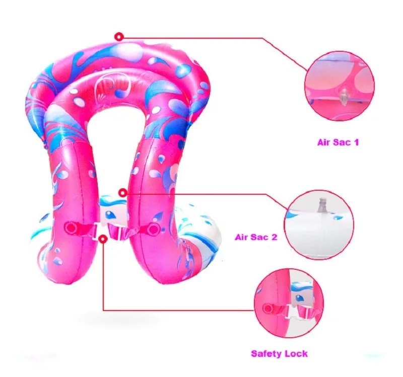 Yyb01 LMS 3 шт. L M S размер ПВХ двойная воздушная камера Oxter Swimring 2 подмышка для