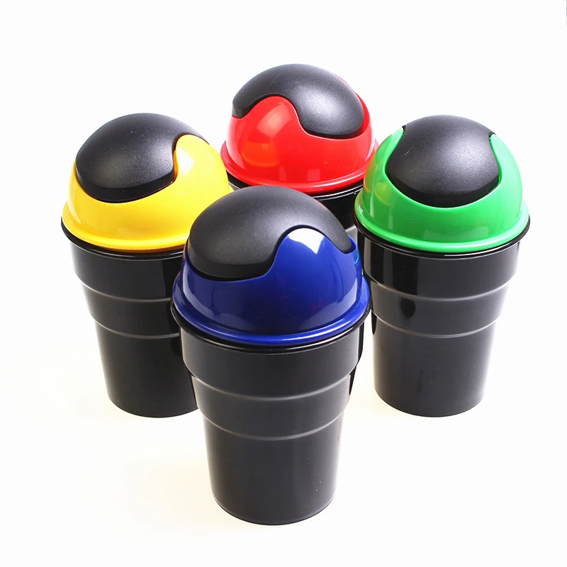 

Universal mini new car garbage can car trash can garbage dust case holder bin car-styling Bucket Accessories