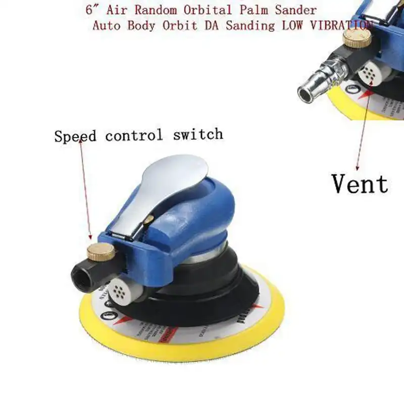 Hlzs 6 Air Palm Al Sander Random Hand Sanding Pneumatic For Air Palm Al Sander Random Hand Sanding