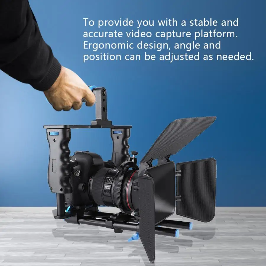 C200 Профессиональный DSLR Rig Видео камера стабилизатор поддержка клетка/Матовая