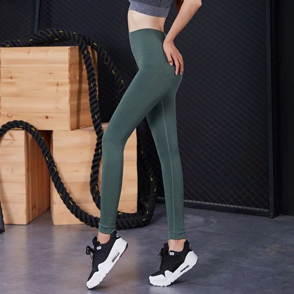 Women Slim High Waist Breathable Stretchable Elastic Waist Yoga Pants
