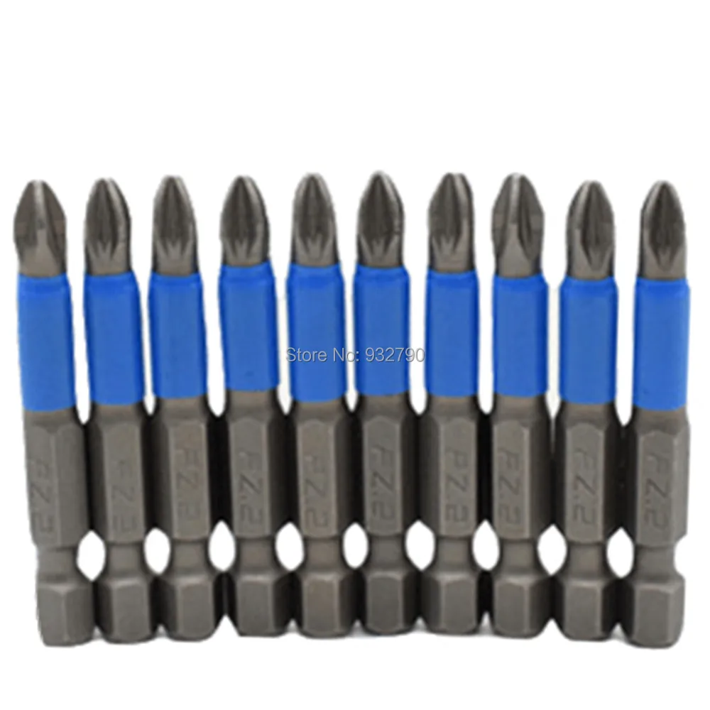 10pcs PZ1 PZ2 50mm Pozi Screwdriver Bit Pozidriv Screwdriver Insert