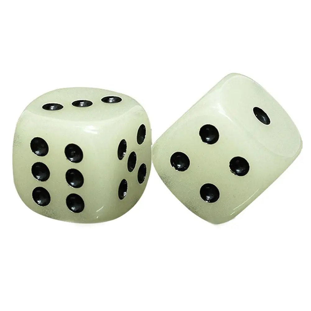 

10PCS 16MM / 0.63Inch Luminous Dices For Bar KTV Entertainment Game Dice Six Sides Dice Games Accessories