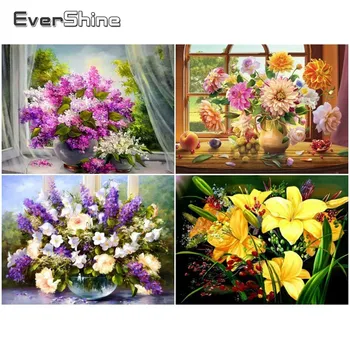 

EverShine 5D Diamond Painting Full Drill Square Diamond Embroidery Sale Flowers Picture Of Rhinestones Home Decor Diamond Mosaic