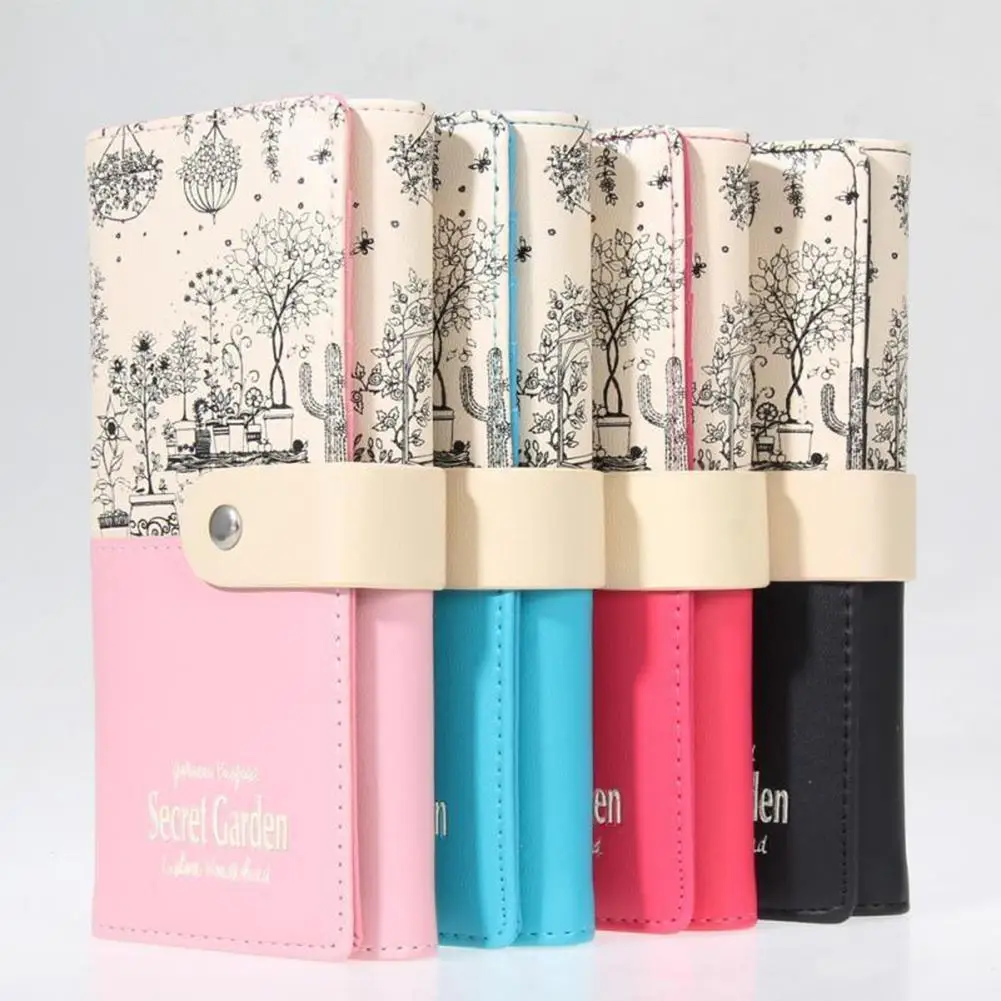 

Women Wallets Long With Landscape Pattern PU Leather Fashion Hasp Coin Purse Phone Bag Holders Female Wallet Purse Clutch zk30