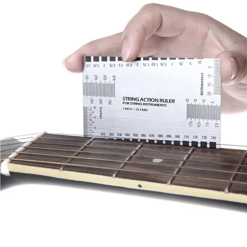 

Guitar Repair Maintenance Tool Kit Bridge Pins+Files+String Height Gauge +Fret Guards Gauge Measuring Tool
