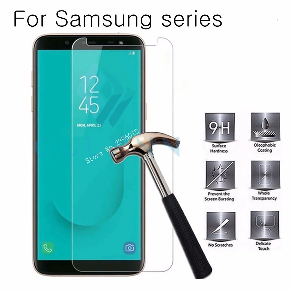 9H 0 22 мм закаленное стекло для Samsung Galaxy J3 J5 J7 2017 2018 J4 J6 A 6 8 Plus A10 30 Защитная пленка