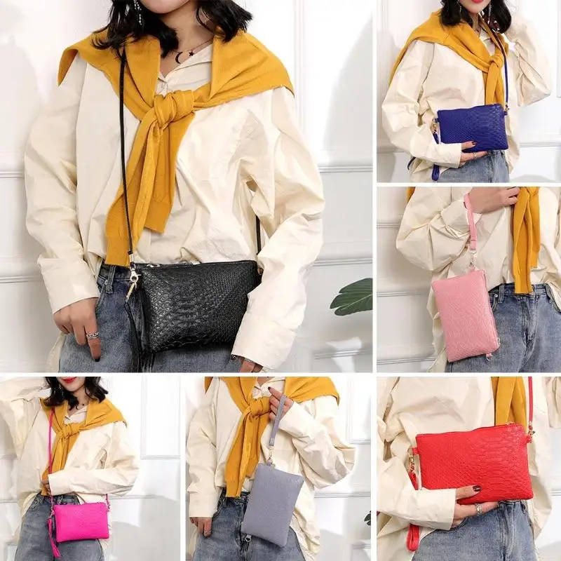 التمساح البسيطة حقيبة كتف السيدات جلدية براثن صغيرة الهاتف أكياس للنساء wristlets محفظة نسائية للعملات المعدنية bolsas و يد بو 2019