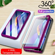 360 градусов противоударный чехол для huawei Y5 Y6 Y7 Pro полное покрытие чехол для телефона на Honor 8A 8C 8X 7A 7C 10 9 8Lite с Стекло