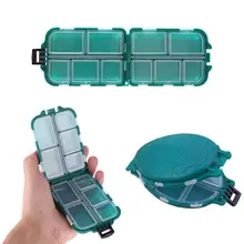 6/10/12 рыболовные приманки отделения для хранения Чехол коробка пластмассовая приманка для рыб блесна приманка ящик для рыболовных принадлежностей рыбацкие приманки, ящик для рыболовных крючков