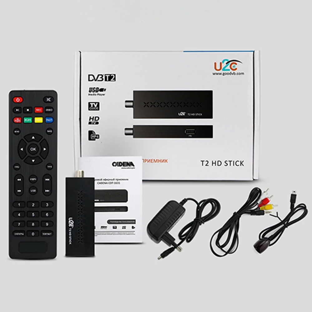 U2C DVB-T2 ТВ-палка цифровой наземный ТВ-приемник телеприставка T2 H.264 MPEG4 HMI USB tv-тюнер поддержка 1080P Full HD