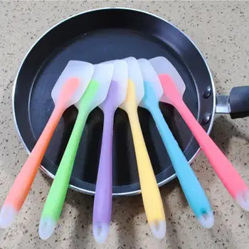 

Kitchen Silicone Spatula Rubber Baking Scraper Mixer Non-Stick Pastry Cake Scraper Brush 2 Sizes Kitchen Bakeware Tools