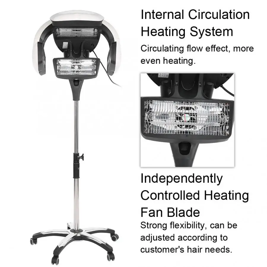 Парикмахерские принадлежности напольная подставка фен для волос нагреватель окрашивание химической завивки масло лечение машина салонный инструмент для укладки волос