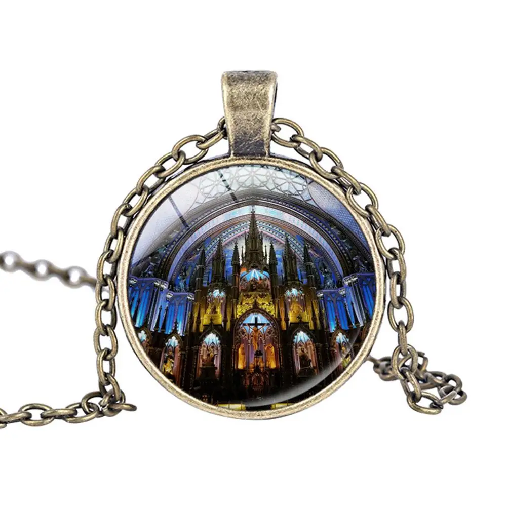 Notre Dame De Paris красивое ожерелье с подвеской Нотр-Дам де ожерелье из Парижа кулон Цепочки и ожерелья с бесплатным цепи кулон