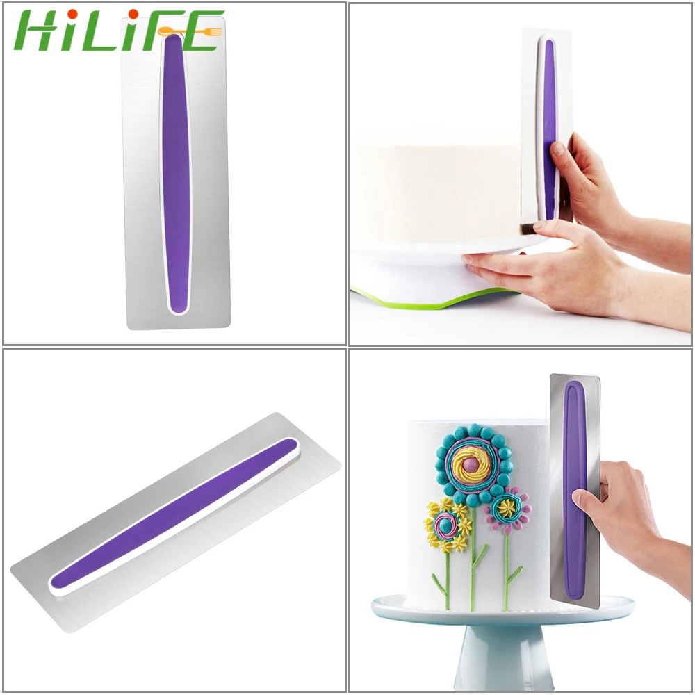  HILIFE Cake Spatula Stainless Steel Butter Cream Icing Frosting Knife Cookie Pastry Scraper Baking 