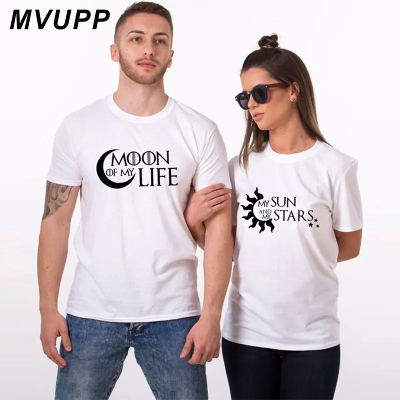 Moon Sun Stars парная футболка Винтажная женская мужская для мальчиков забавная одежда