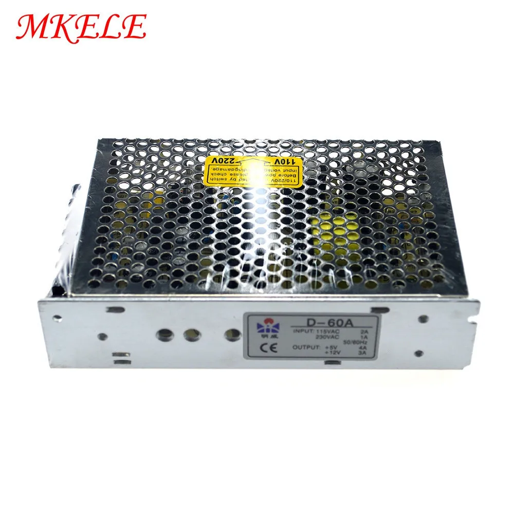 

Universal Use D-60A 60W 5V 12V Dual Output Power Supply From Makerele
