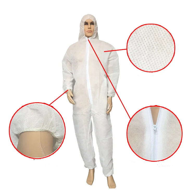 

Disposable Coveralls Dust-proof Clothes Man Isolation Clothes White Labour Suit Universal Nonwovens Security Protection Clothing