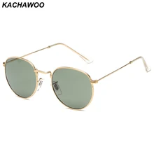 Kachawoo мужские ретро солнцезащитные очки в металлической оправе золотисто-синие зеркальные солнцезащитные очки для женщин унисекс UV400