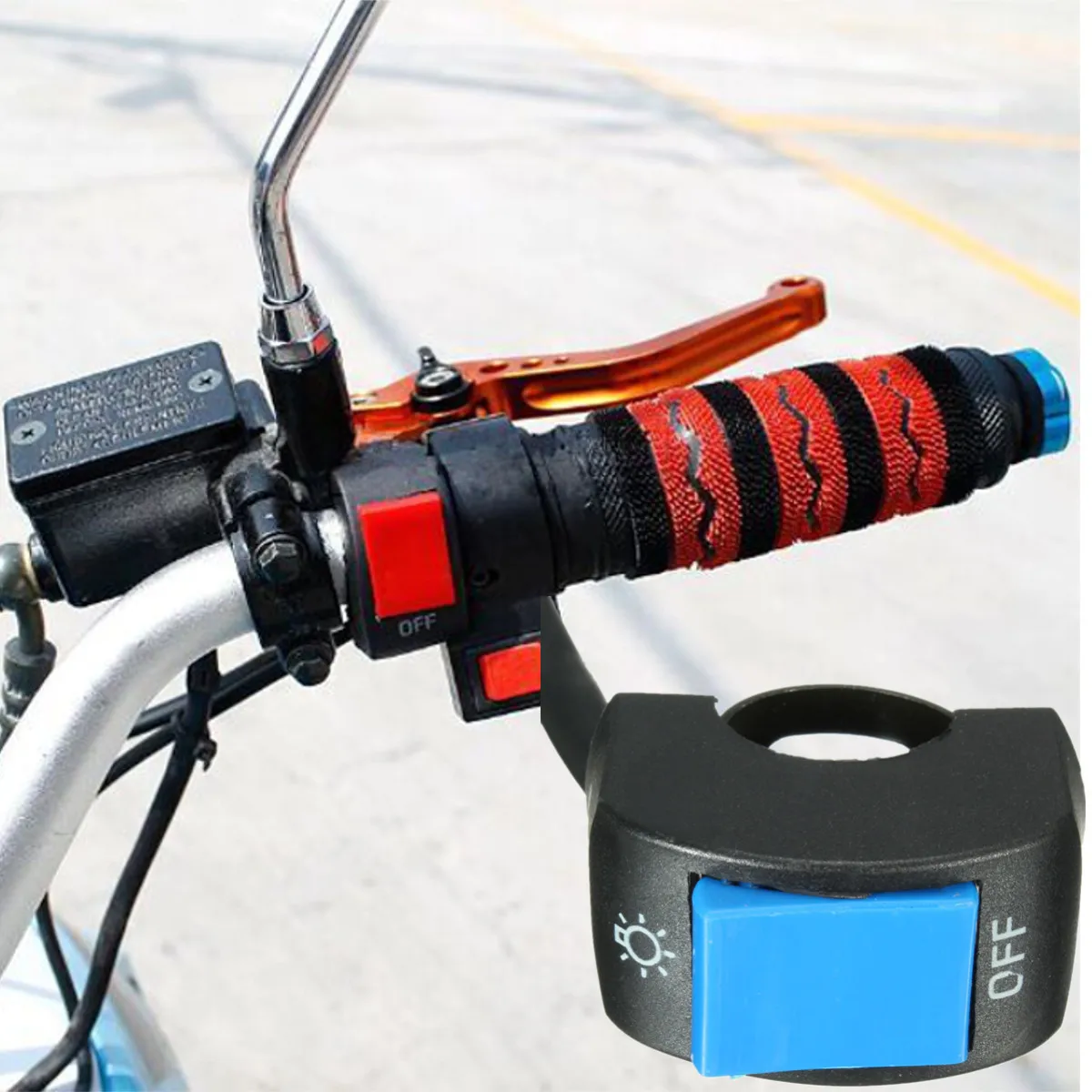 

1pcs 7/8 Inches Universal Motorcycle Handlebar Fog Spot HeadLight ON-OFF Switch Button