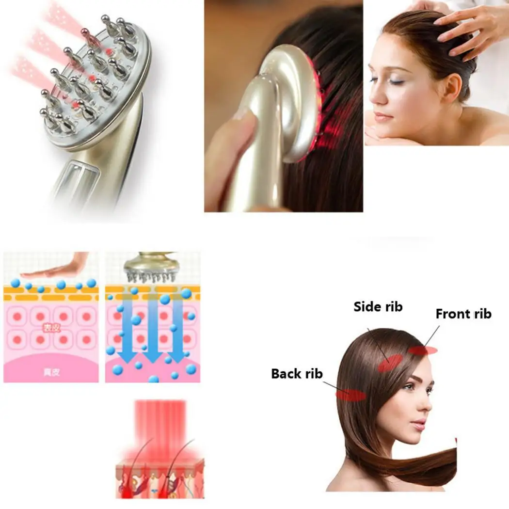 Laser Hair Growth Massage Comb Infrared AC 100-240V/50HZ Anti Hair Loss Hair Repair Vibration massage hair growth instrument Laser Hair Growth Massage Comb Infrared AC 100-240V/50HZ Anti Hair Loss Hair Repair Vibration massage hair growth instrument