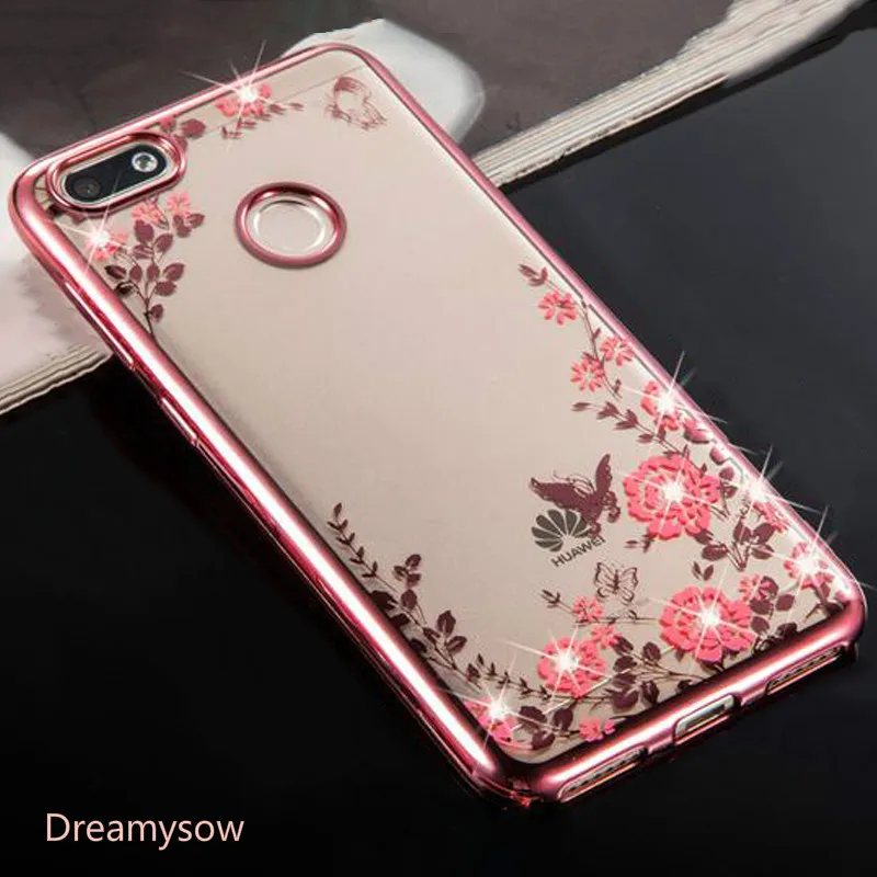 

Case For Huawei Honor 7A 7C Pro 8C 8X 9 10 Mate 20 P30 P20 Lite Pro Nova 3i 4E Glitter Flower Patterned Soft Phone Case coque