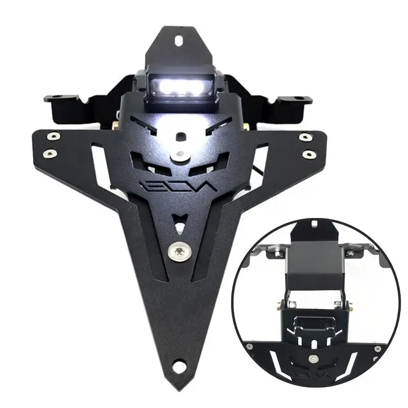 

New High Quality Universal License Plate Frame Motorcycle Modified Illuminated CNC Frame Black For XMAX 300 250