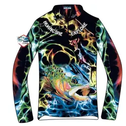 Модные летние Для мужчин рыбалка Костюмы дышащая Sunproof открытый спортивный Быстросохнущий одежда для рыбалки пальто Ice Шелковый Рыбалка