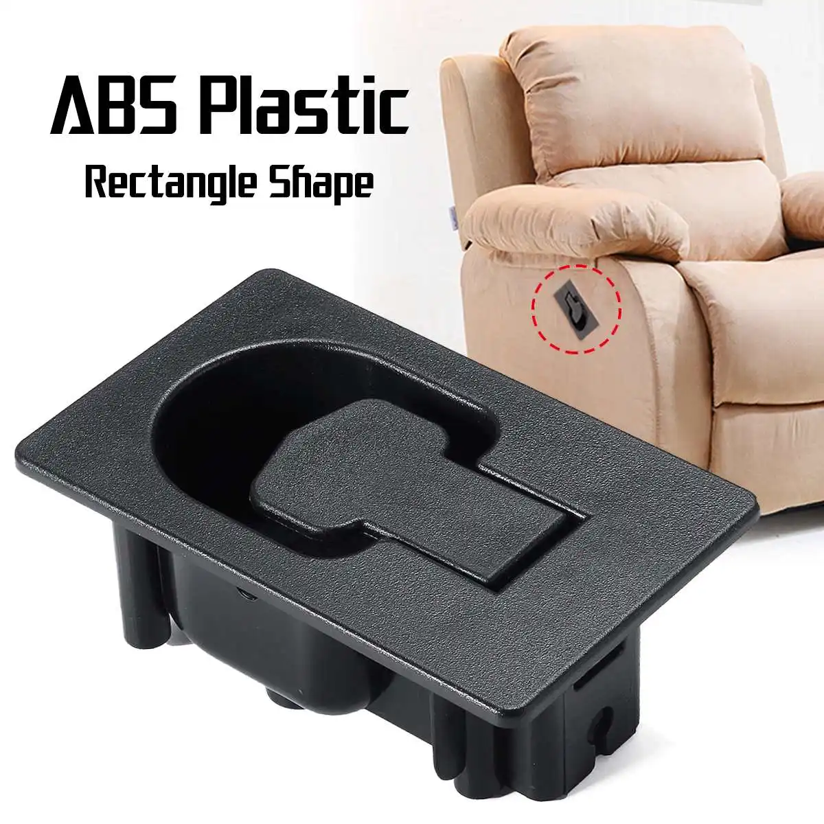 

ABS Plastic Handle Recliner Chair Sofa Couch Release Lever Replacement Rectangle