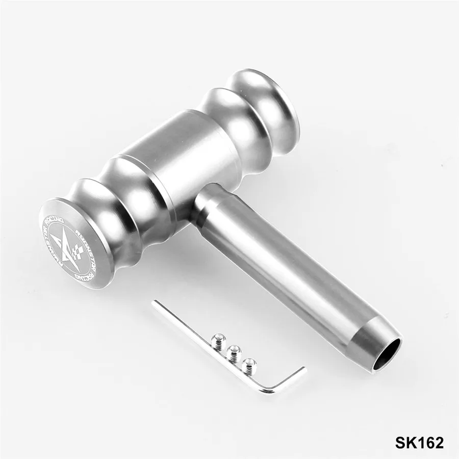 Universal Car Aircraft Manual operating Gear Stick Gearstic Shift Lever Knob Silver Gear shift knob Aluminum Automatic