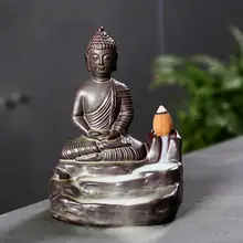 Горячая Cermic курильница в форме Будды ладан держатель курильницы для домашнего офиса Чайный домик гостиной украшения