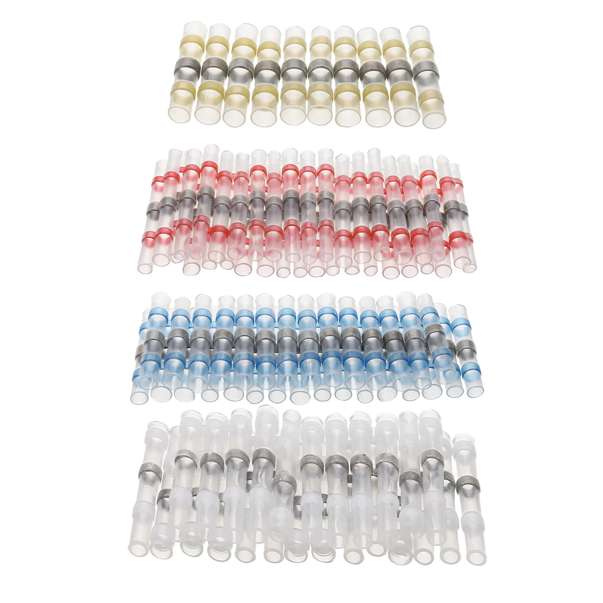 

100pcs 4 Sizes Heat Shrink Terminals Waterproof Solder Sleeve Connectors Insulated Wire Crimp Connector Mayitr