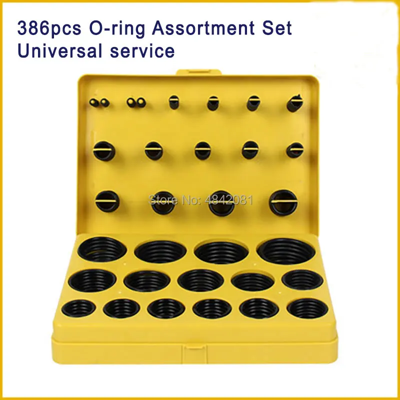 

386pcs Rubber O Ring service Kit natural buna rubber Seal Gasket Universal service Rubber O-ring Assortment Set R01-R30