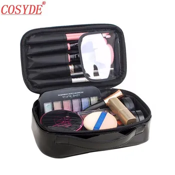 

Patent Leather Makeup Bags Cute Women Cosmetic Bags Multifunctional Brush Organizer Travel Neceser Beauty Case Make Up Clutch