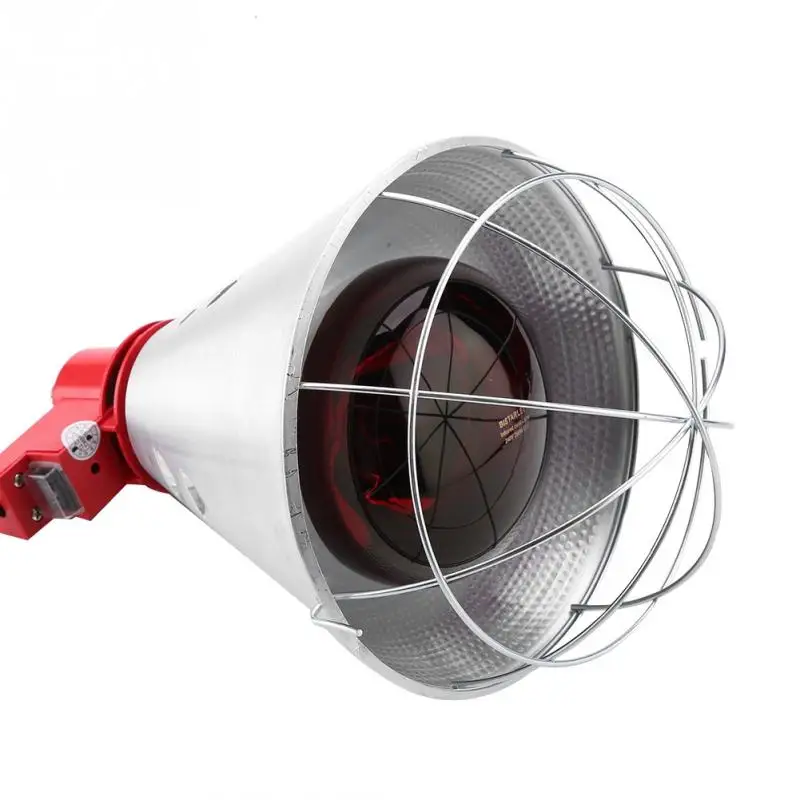 

EU Plug 250W Infrared Red Heat Lamp Bulb with Hi-Low Setting Light for Chicks Pig Poultry EU Plug 220V