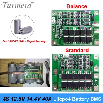 

4S 40A 12.8V 14.4V 32650 32700 LiFePO4 BMS lithium iron battery protection board with equalization start drill Standard Balance