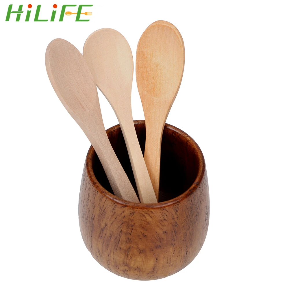 

HILIFE Teaspoon Bamboo Coffee Ice Cream Spoons Kitchen Cooking Utensil Tool Mini Wooden Spoon Home Kitchen Accessories Tableware