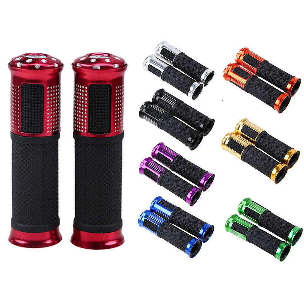 

7/8" 22mm Motorcycle Dirt Bike Scooter ATV Aluminum Rubber CNC Handlebar Gel Hand Grip Universal