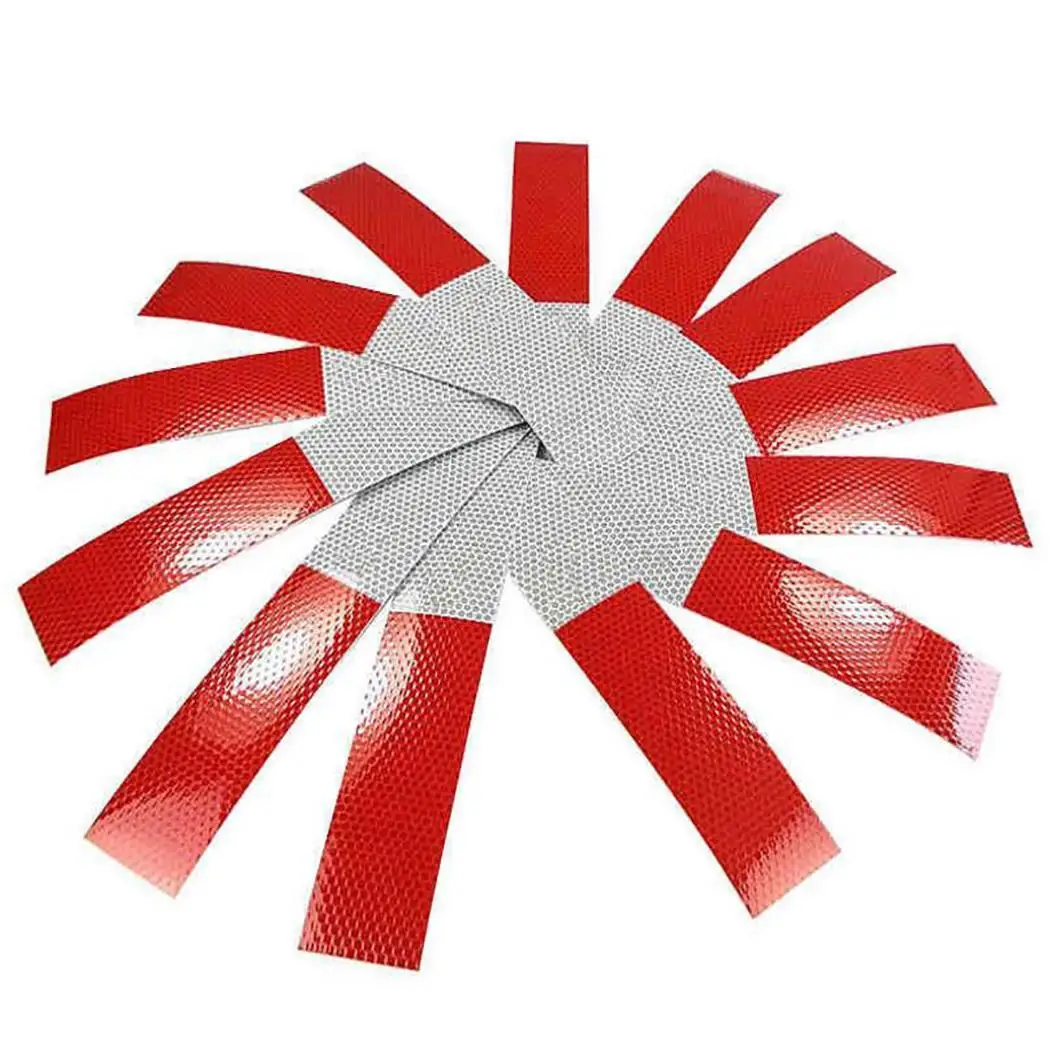 

Night Reflective Safety Warning Conspicuity Tape White Red Truck Car Traffic Rectangular shape Warning Sticker